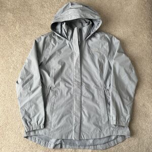 North Face Rain Jacket Womens XL Gray Dryvent Hooded Waterproof Outdoors Classic